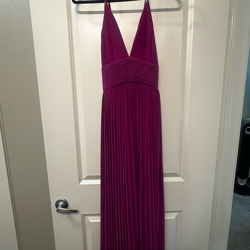 Soieblu Fuchsia Pleated Maxi Dress